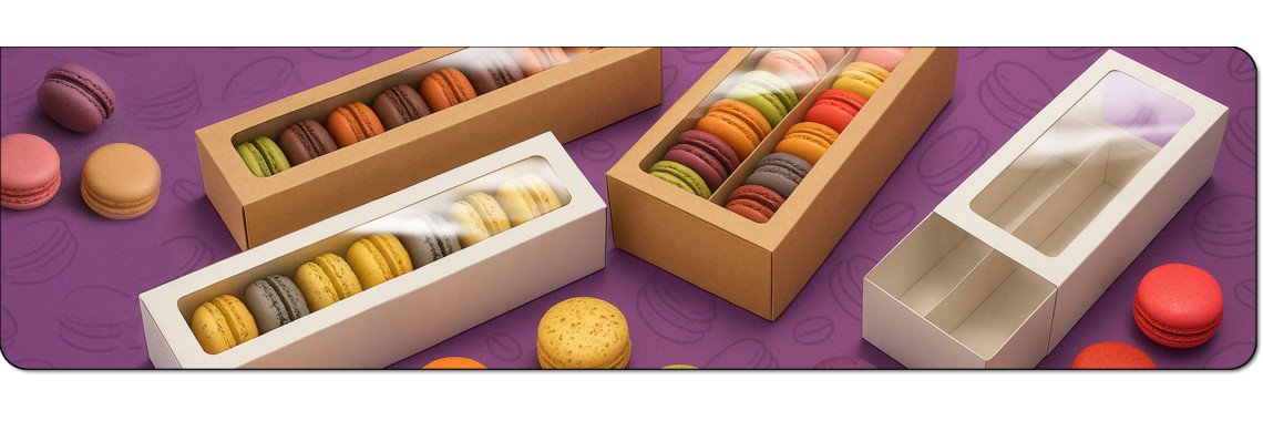 Askar till Macarons för omgående leverans från lager